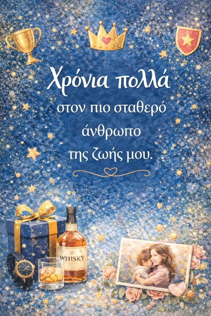Ευχές για γενέθλια μπαμπά. Χρόνια πολλά στον πιο σταθερό άνθρωπο της ζωής μου.