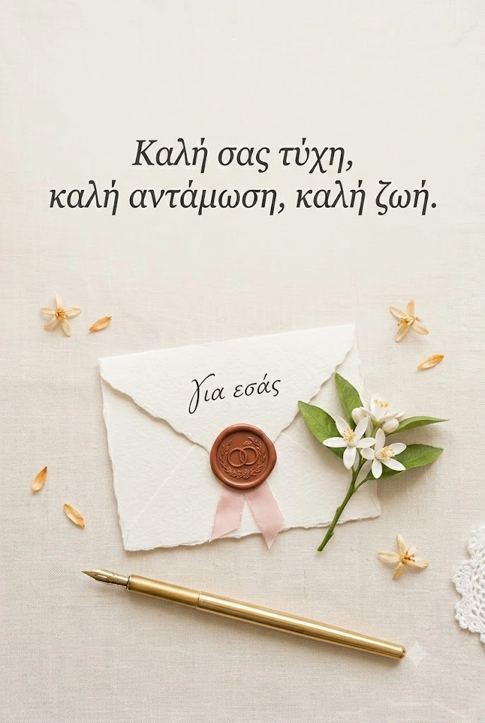 Σύντομη ευχή για γάμο και βάπτιση