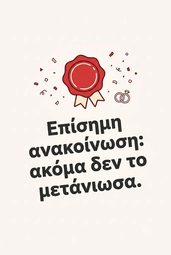 Αστεία ευχή για επέτειο γάμου με χιουμοριστικό μήνυμα