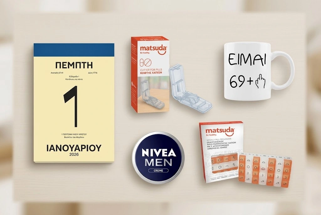 Γρήγορα και οικονομικά δώρα για παππού: ημερήσιο ημερολόγιο, κούπα με χιούμορ και κρέμα Nivea Men