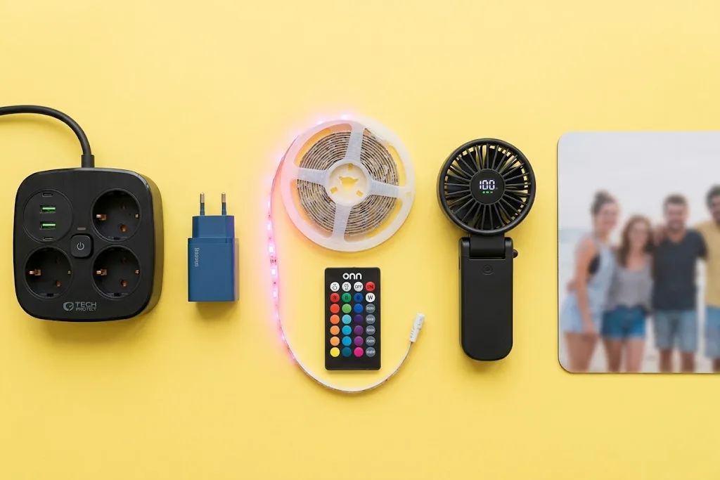 Φθηνά gadgets κάτω από 20€: πολύπριζο με USB, LED ταινία, φορτιστής και φορητός ανεμιστήρας