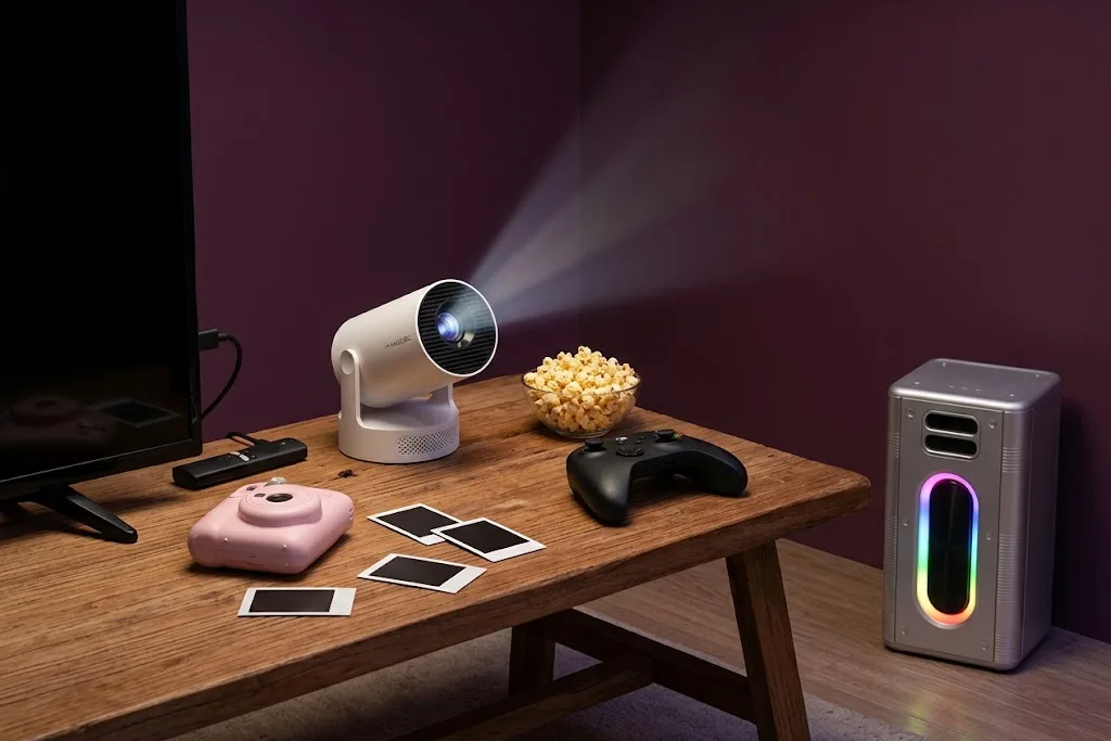 Βραδιά για σειρές και παρέα με mini projector, TV stick, Instax και χειριστήριο Xbox