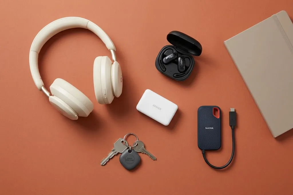 Η τσάντα της μέρας στη σχολή: ακουστικά, power bank, tracker και εξωτερικός δίσκος