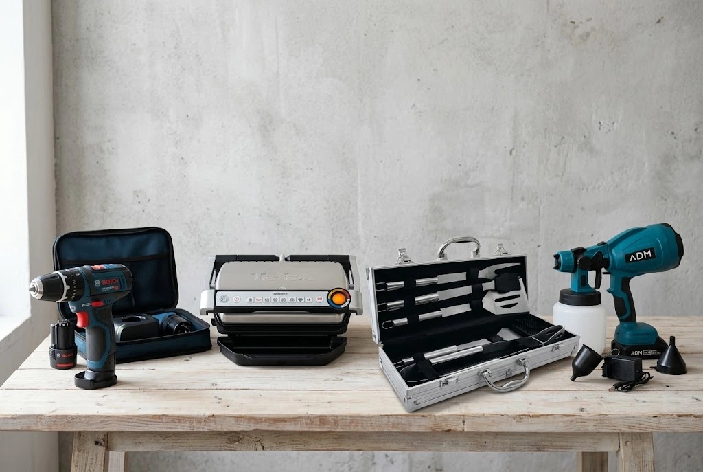 dora gia mpampa mastora psisti Δραπανοκατσάβιδο Bosch, ψηστιέρα Tefal OptiGrill και σετ εργαλείων ψησίματος για τον μπαμπά που μαστορεύει