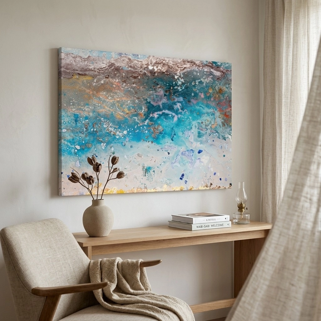 Πινακας σε καμβά ABSTRACT SEA WAVES
