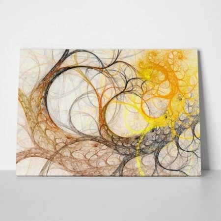 Πινακας σε καμβά ABSTRACT TREE BRANCHES - Αφηρημενα και Abstract Sticky 1