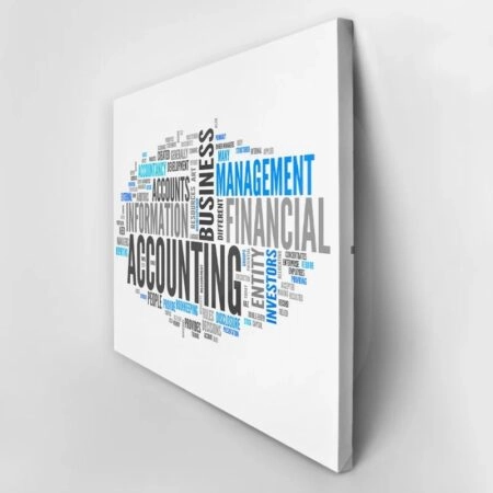Πινακας σε καμβά ACCOUNTING TYPOGRAPHY - Οικονομια και Επιχειρηματικοτητα Sticky 3