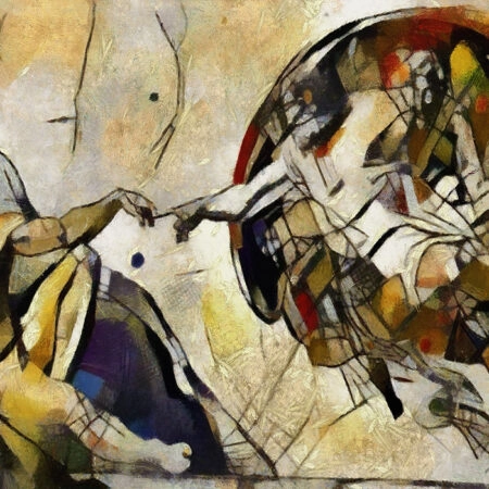 Πινακας σε καμβά ALTERNATIVE REPRODUCTION CREATION ADAM CUBISM - Michelangelo Sticky 5