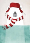 Πινακας σε καμβά BEAR IN WATER