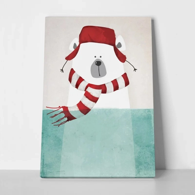 Πινακας σε καμβά BEAR IN WATER