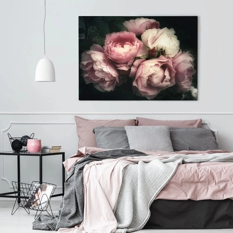 Πινακας σε καμβά BEAUTIFUL BOUQUET PINK ROSE FLOWERS