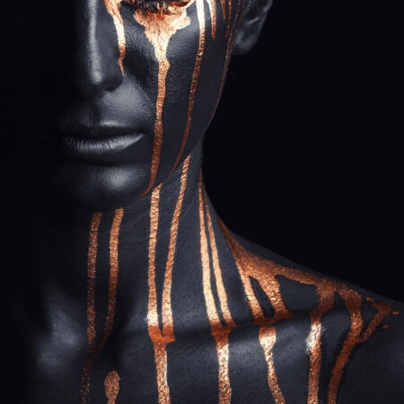 Πινακας σε καμβά BLACK & BRONZE FACE - Πινακες σε καμβα Sticky 5