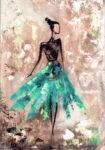 Πινακας σε καμβά BLUE DRESS