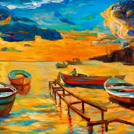 Πινακας σε καμβά BOATS 3 - Βαρκες και Καραβια Sticky 10