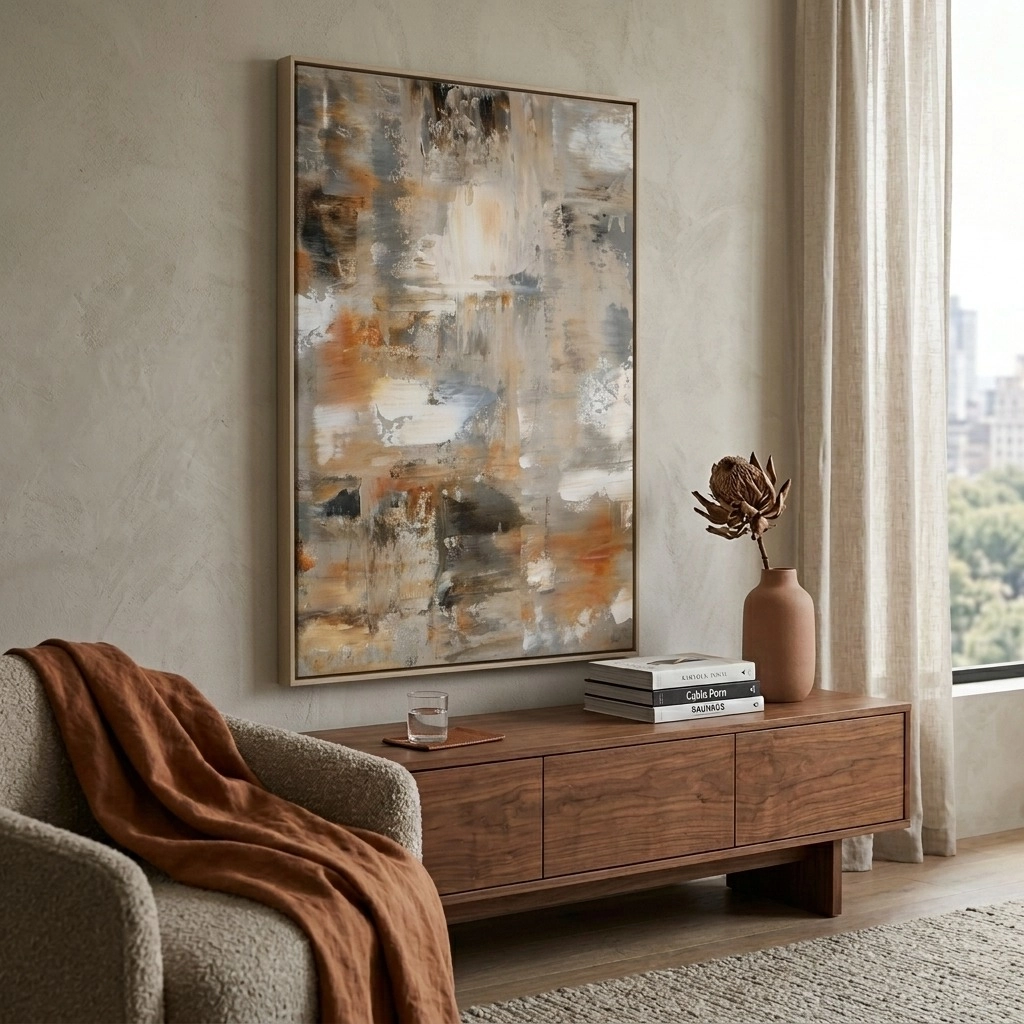 Πινακας σε καμβά BROWN AND GREY