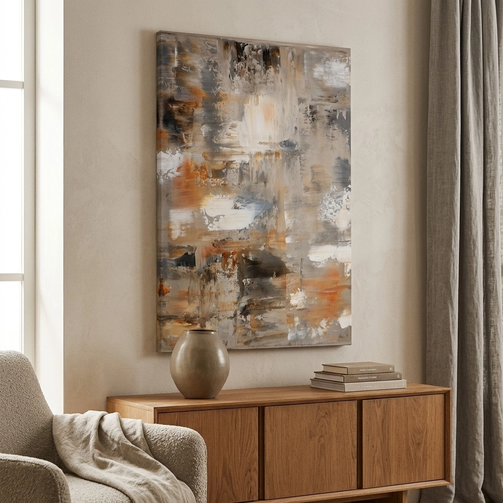 Πινακας σε καμβά BROWN AND GREY
