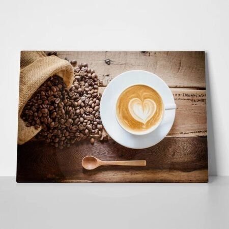 Πίνακας COFFEE LATTE AND BEANS - Food and Drink