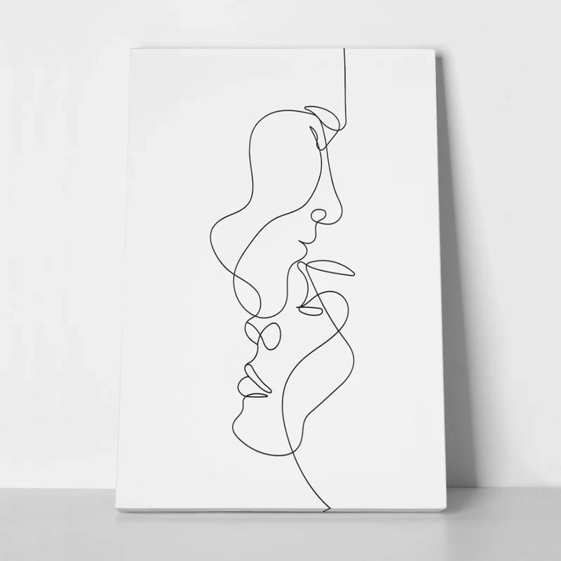 Πινακας σε καμβά COUPLE LINE DRAWING
