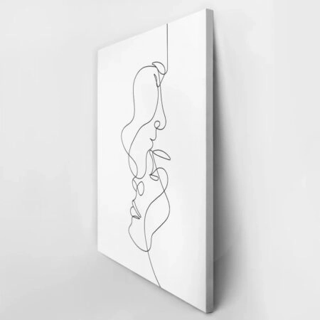 Πινακας σε καμβά COUPLE LINE DRAWING - Πορτραιτα και Φιγουρες Sticky 3