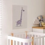 Πινακας σε καμβά PURPLE CUTE GIRAFFE