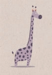 Πινακας σε καμβά PURPLE CUTE GIRAFFE