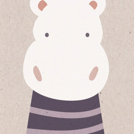 Πινακας σε καμβά CUTE HIPPO 2 - Παιδικοι και set Sticky 4