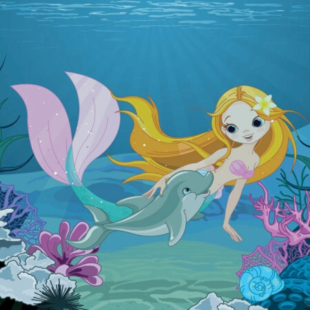 Πινακας σε καμβά CUTE MERMAID - Παιδικοι και set Sticky 4