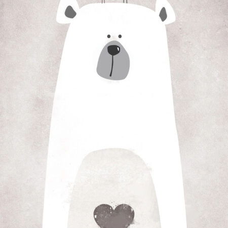Πινακας σε καμβά CUTE POLAR BEAR - Παιδικοι και set Sticky 5