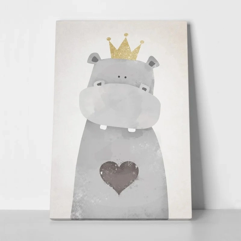 Πινακας σε καμβά CUTE HIPPO