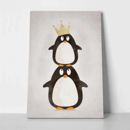 Πινακας σε καμβά CUTE PENGUINS - Παιδικοι και set Sticky 1