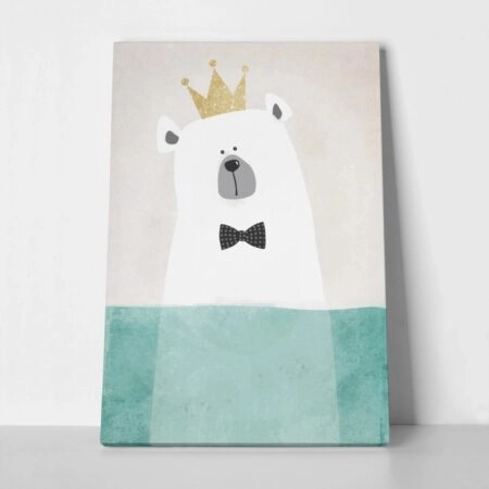 Πινακας σε καμβά CUTE POLAR BEAR 2 - Παιδικοι και set Sticky 1