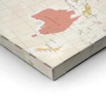 Πινακας σε καμβά DETAILED ILLUSTRATION WORLD MAP