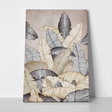 Πινακας σε καμβά EXOTIC BANANA LEAVES - Botanical - Φυτα Sticky 1