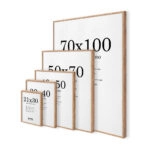 Κορνίζα Ξύλινη φυσικό ξύλο 50cm x 50cm