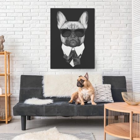 Πινακας σε καμβά FRENCH BULLDOG DOG IN BLACK