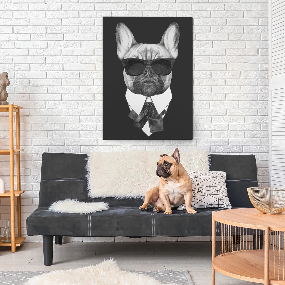 Πινακας σε καμβά FRENCH BULLDOG DOG IN BLACK