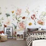 Αυτοκόλλητη Ταπετσαρία τοίχου GARDEN FLOWERS