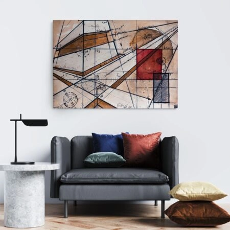 Πινακας σε καμβά GEOMETRIC ABSTRACT 2 - Επιστημη και Υγεια