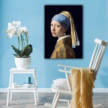 Πινακας σε καμβά VERMEER - GIRL WITH A PEARL EARRING - Johannes Vermeer