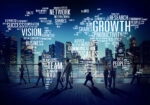 Πινακας σε καμβά GLOBAL BUSINESS PEOPLE WALKING SUCCESS