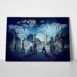 Πινακας σε καμβά GLOBAL BUSINESS PEOPLE WALKING SUCCESS