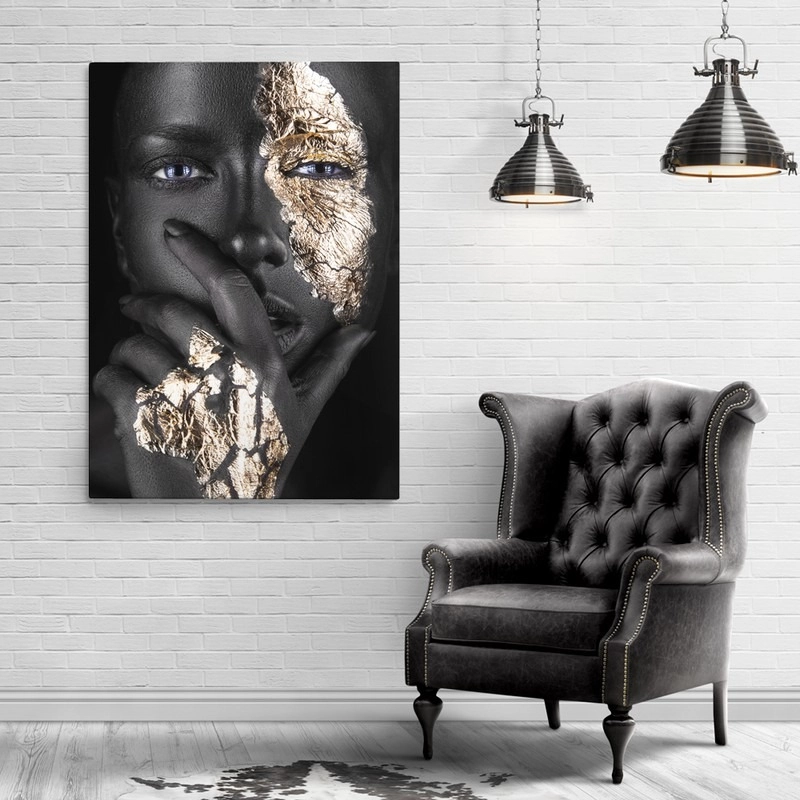 Πινακας σε καμβά GOLD FACE