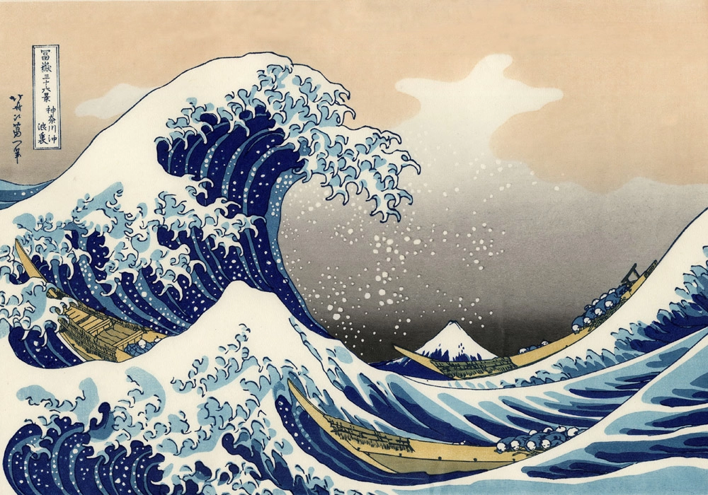 OUTLET Canvas print HOKUSAI - GREAT WAVE 80cm x 50cm