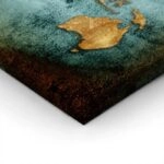 Πινακας σε καμβά GRUNGE ILLUSTRATED WORLD MAP