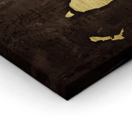 OUTLET Πίνακας σε καμβά GRUNGE METALLIC WORLD MAP 120cm x 80cm - OUTLET Sticky 3