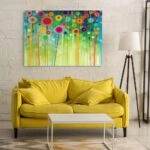 Πινακας σε καμβά HANDPAINTED ABSTRACT FLOWERS
