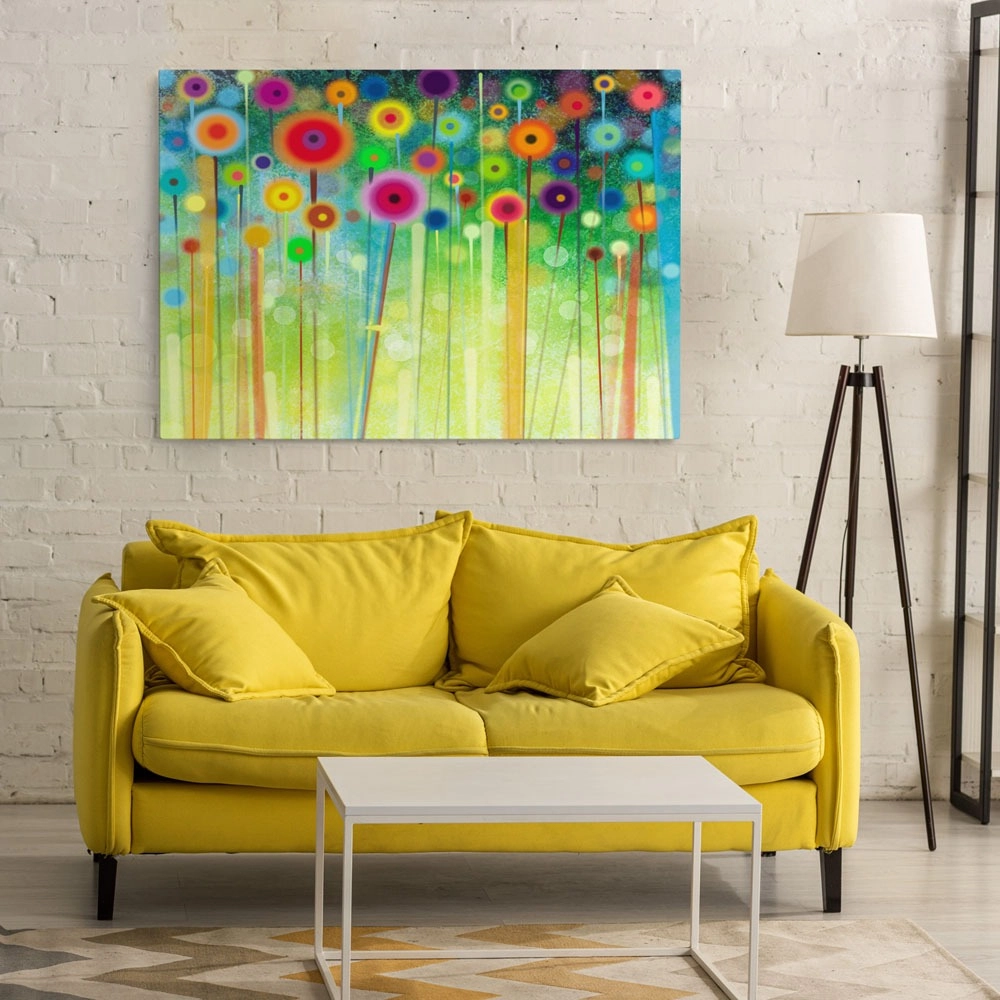 Πινακας σε καμβά HANDPAINTED ABSTRACT FLOWERS