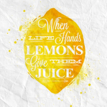 Πινακας σε καμβά LEMON - Typography και Χαρτες Sticky 4