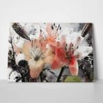 Πινακας σε καμβά LILIES MODERN ABSTRACT ART STYLE CUBISM
