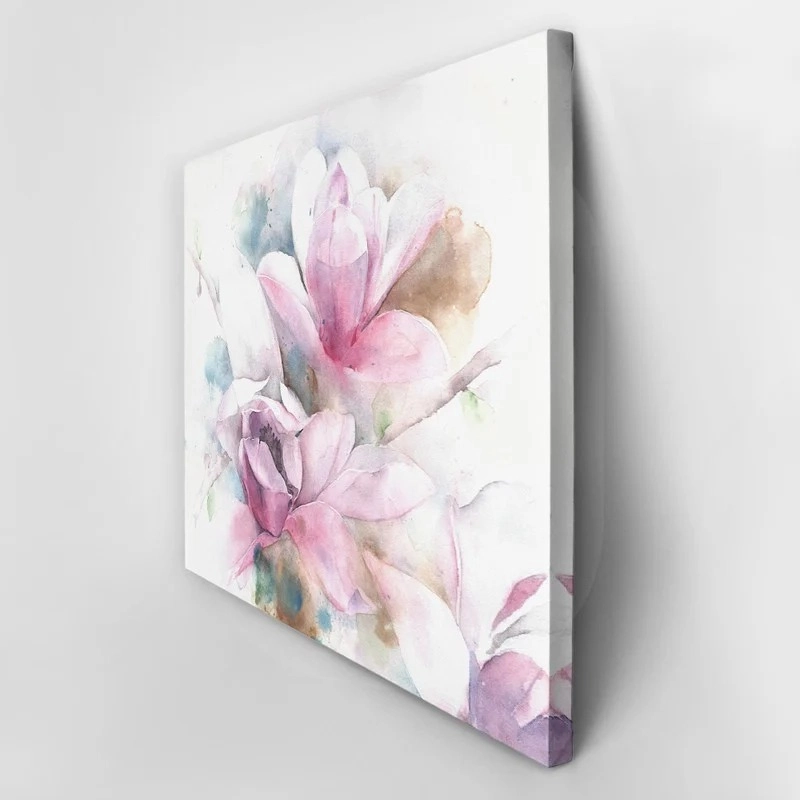 Πινακας σε καμβά MAGNOLIA FLOWER TREE WATERCOLOR PAINTING